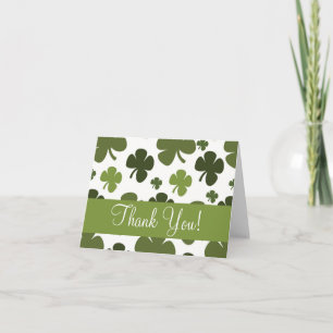 Cartão De Agradecimento Shamrock Pattern Thank You