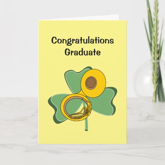 Cartão De Agradecimento Shamrock Tuba (Frente)