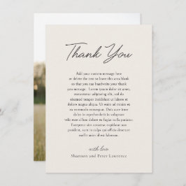 Cartão De Agradecimento Shannon Beige Elegant Wedding