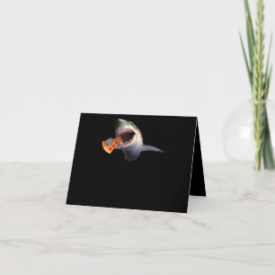 Cartão De Agradecimento Shark Eating Pizza Shark Lovers Funny Gifts