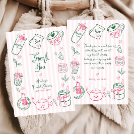 Cartão De Agradecimento She Found Her Perfect Matcha Green  Bridal Shower