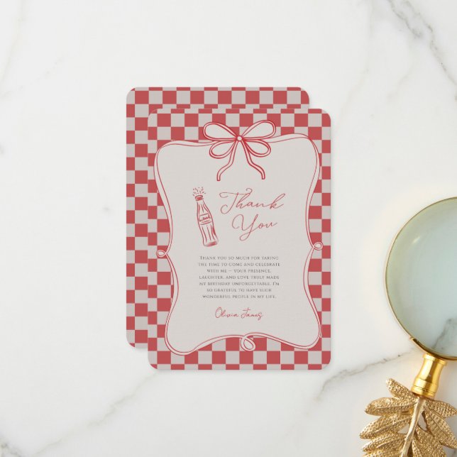 Cartão De Agradecimento She’s ready to pop baby shower (Frente/Verso In Situ)