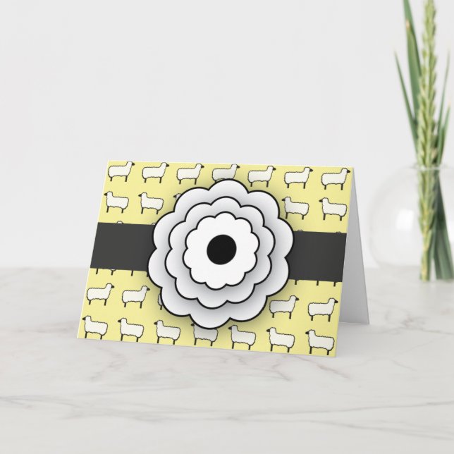 Cartão De Agradecimento Sheep Thank you Card (Frente)