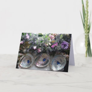 Cartão De Agradecimento Shells and flowers - Thank you card