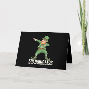 Cartão De Agradecimento Shenanigator Dabbing Leprechaun Dia de São Patríci