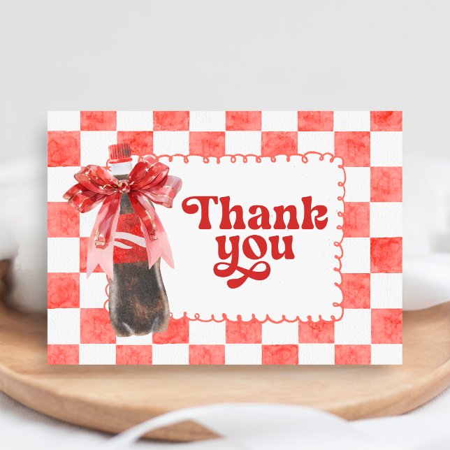 Cartão De Agradecimento She's Ready to Pop Baby Shower (She's Ready to Pop Cola Baby Shower Thank you Card)