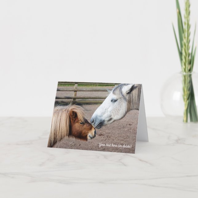 Cartão De Agradecimento Shetland Pony and Highland Pony (Frente)