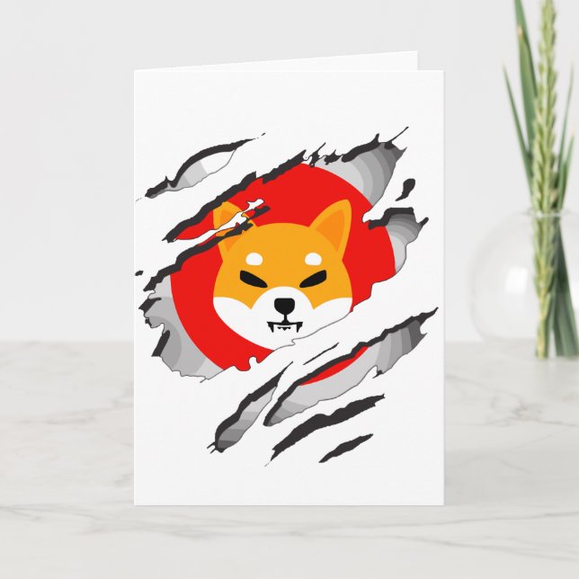 Cartão De Agradecimento SHIBA INU criptomoeda - SHIBA INU Crypto SHIB (Frente)