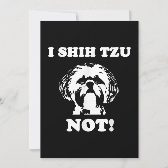 Cartão De Agradecimento Shih Tzu Lover| I Shih Tzu Não Engraçado (Frente)