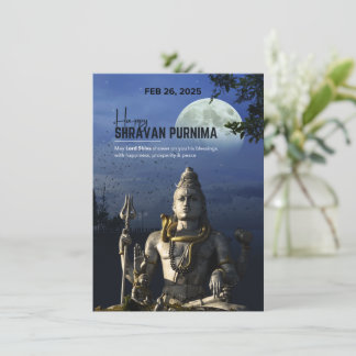 Cartão De Agradecimento Shiva, deixe sua graça fluir, purifique o caminho 