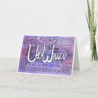 Cartão De Agradecimento Siebte Regel der Gelassenheit – ÜBERWINDEN Karte