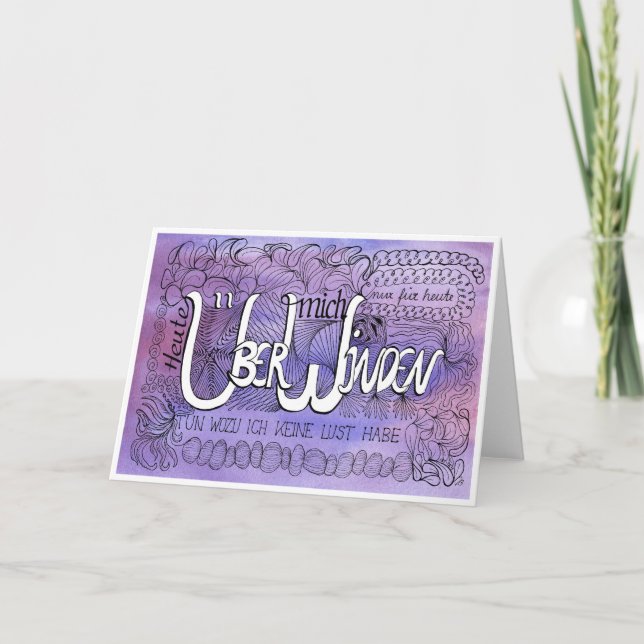 Cartão De Agradecimento Siebte Regel der Gelassenheit – ÜBERWINDEN Karte (Frente)