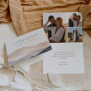 Cartão De Agradecimento Sierra Dusk   Desert Mountain Sunset Wedding