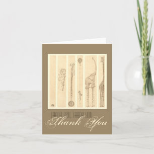 Cartão De Agradecimento "Siga a girafa líder" Obrigado