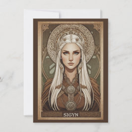 Cartão De Agradecimento Sigyn Norse Goddess Art Flat Thank You Card