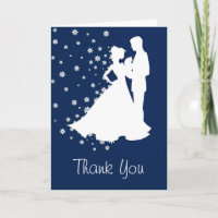 Silhuetas Azul Marinho Obrigado Casamento
