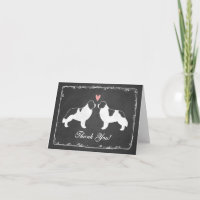 Silhuetas de Cão Newfoundland Casamento Agradecime