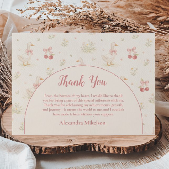 Cartão De Agradecimento Silly Goose 1st Birthday Baby Shower (Criador carregado)