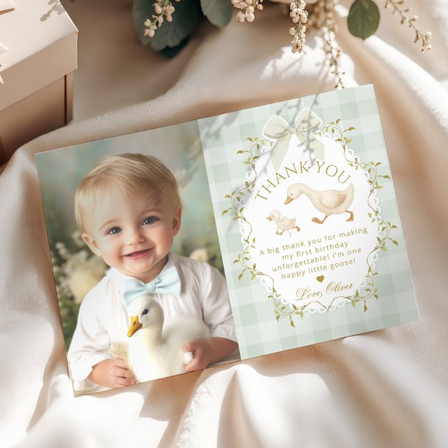 Cartão de agradecimento Silly Goose Birthday Sage  (Criador carregado)