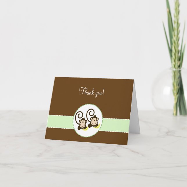 Cartão De Agradecimento SILLY MONKEYS Folded Thank you notes (Frente)