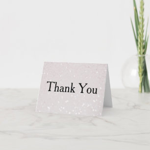 Cartão De Agradecimento Silver Glitter Confetti Faux Foil Obrigado