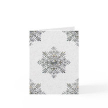 Silver Snowflake Thank You Note