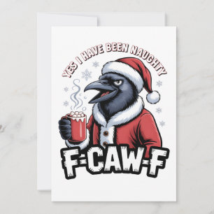 Cartão De Agradecimento Sim, Eu Fui Travesso F-Caw-F Divertido Natal