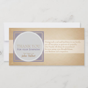 Cartão De Agradecimento Símbolo de Marcas Quadradas do Círculo bege P Ob