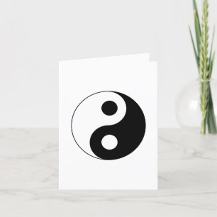 Cartão De Agradecimento Símbolo de Yin branco e preto e Yang