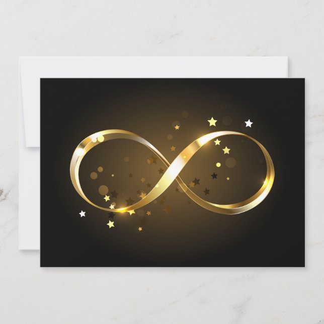Cartão De Agradecimento Símbolo Infinity do ouro (Frente)