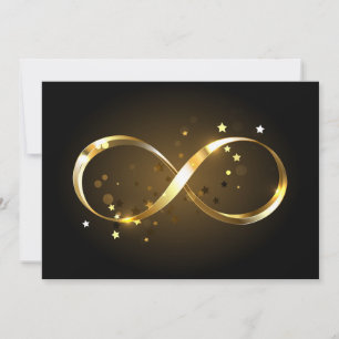 Cartão De Agradecimento Símbolo Infinity do ouro