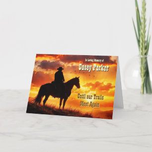 Cartão De Agradecimento Simpatia Country Western Cowboy