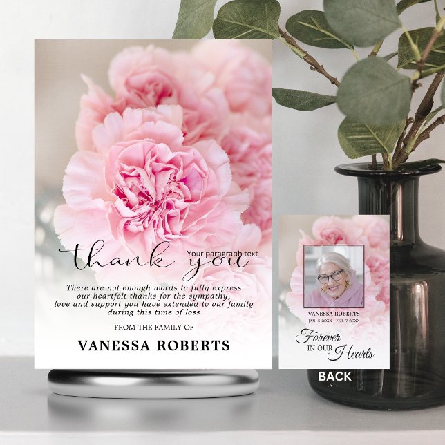 Cartão De Agradecimento Simpatia Cravos Rosa, OBRIGADO | FOTO (Criador carregado)