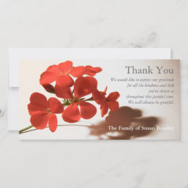 Cartão De Agradecimento Simpatia de Geranium 2 Obrigado carimbo de corresp