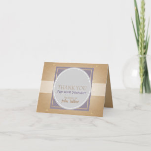 Cartão De Agradecimento Simpatia de Marcas Quadradas do Círculo bege P Obr