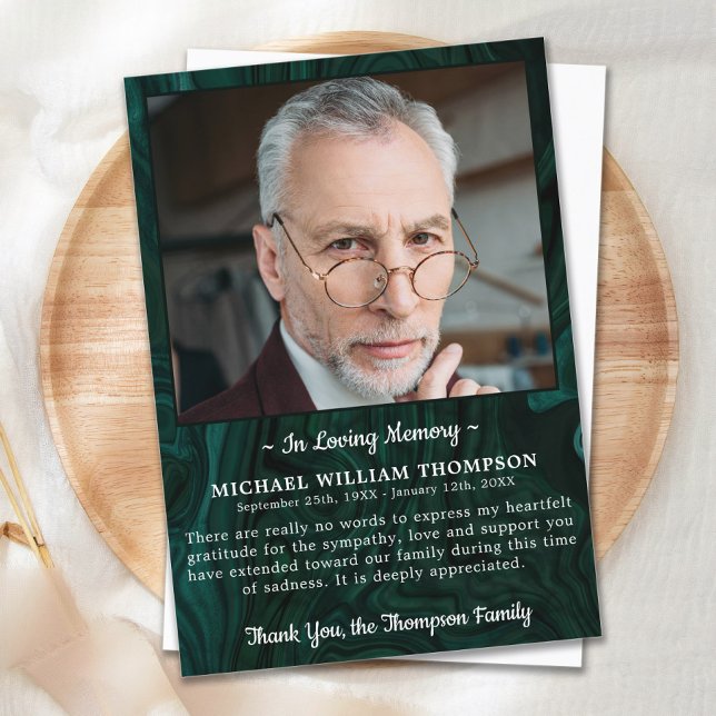 Cartão De Agradecimento Simpatia de memória adorável Foto do Funeral da Má (Criador carregado)