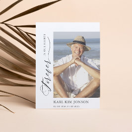 Cartão De Agradecimento Simpatia de Script de Foto Moderna Caligrafia Fune