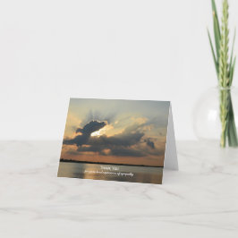 Cartão De Agradecimento Simpatia do vazio Obrigado Nota Placa — Sunset