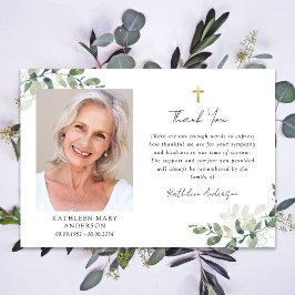 Cartão De Agradecimento Simpatia Eucalyptus Cross Foto Funeral