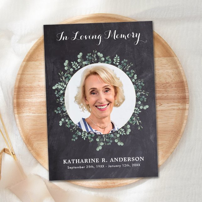 Cartão De Agradecimento Simpatia Eucalyptus, Funeral Russo Foto Memorial (Criador carregado)