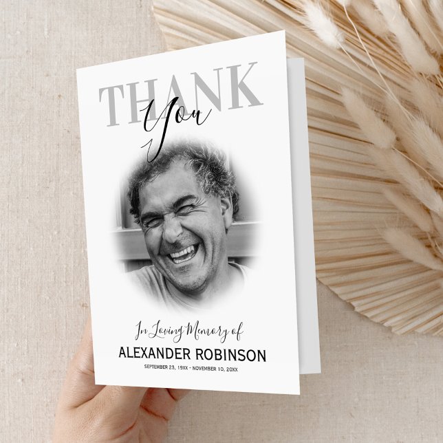 Cartão De Agradecimento Simpatia Foto Funeral (Criador carregado)