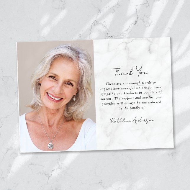 Cartão De Agradecimento Simpatia Foto Funeral (Criador carregado)