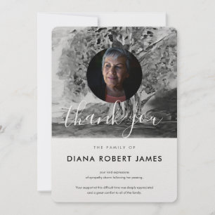 Cartão De Agradecimento Simpatia Fotográfica de Árvores Negras e Brancas