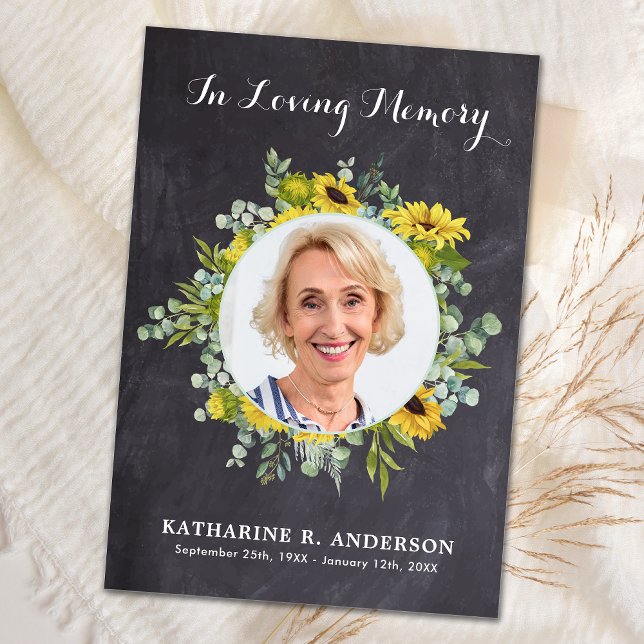 Cartão De Agradecimento Simpatia Fotográfica Rustic Sunflower Eucalyptus F (Criador carregado)