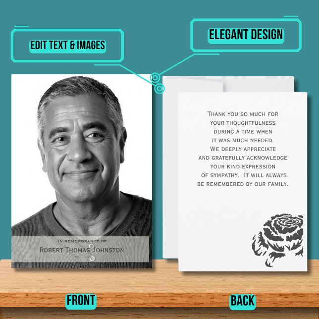 Cartão De Agradecimento Simpatia Funeral Moderna (Please enjoy our design and see the others in the collection.)