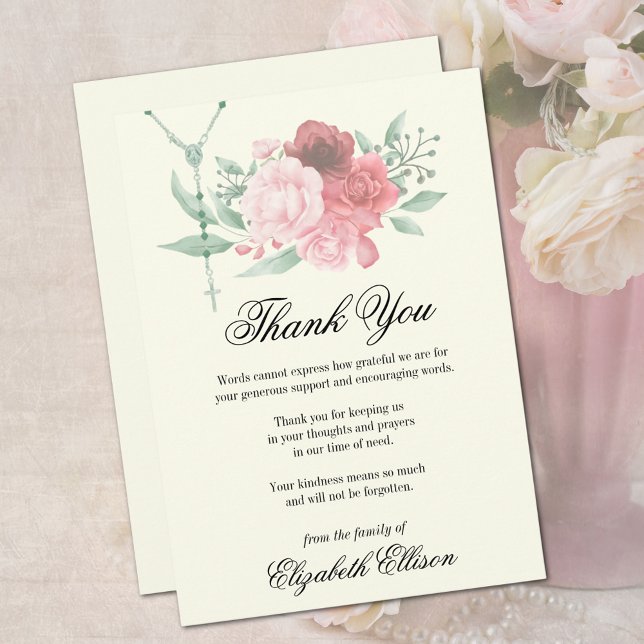 Cartão De Agradecimento Simpatia Funeral Obrigado Religioso (Criador carregado)