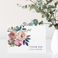 Simpatia Funeral Obrigado Rosas Watercolor Floral
