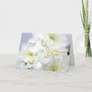 Cartão De Agradecimento Simpatia Funeral White Floral Obrigado