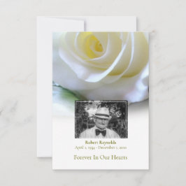 Cartão De Agradecimento Simpatia Funeral White Rose Foto Obrigado