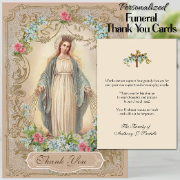 Cartão De Agradecimento Simpatia funerária católica Caramba Obrigado